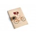 Обложка для ID паспорта -Велосипед с сердечком-