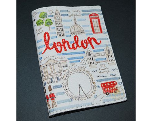 Прикольная обложка на паспорт -Прогулка по Лондону-