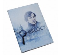 Кожаная обложка для паспорта -Шерлок Холмс-