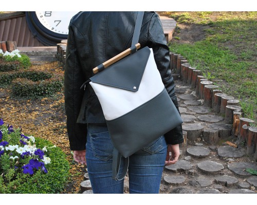 Женский городской рюкзак Skins "White and Grey"