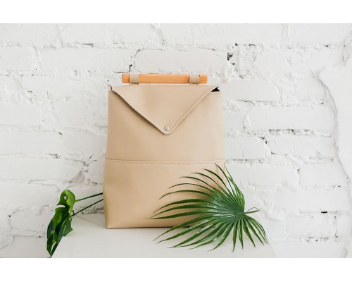 Женский кожаный рюкзак Skins "Caramel"