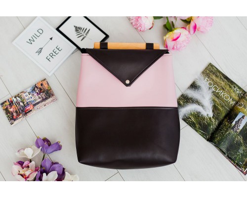 Женский кожаный рюкзак Skins "Клубника в шоколаде"