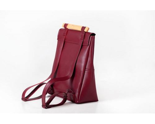 Женский кожаный рюкзак Skins "Wine"