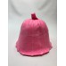 Банная шапка Клетка розовая, фетр