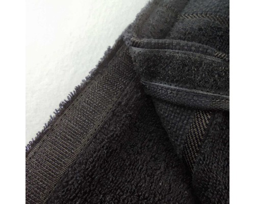 Парео махровое черное для бани и сауны