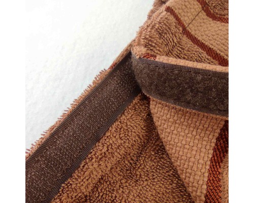 Парео махровое коричневое для бани и сауны