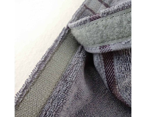 Парео махровое серое для бани и сауны