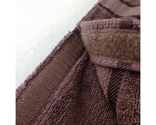 Парео махровое темно-коричневое для бани и сауны
