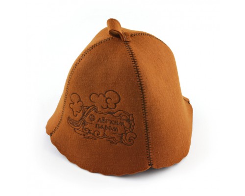 Подарочный набор для бани 5в1 фетровый (коричневый)