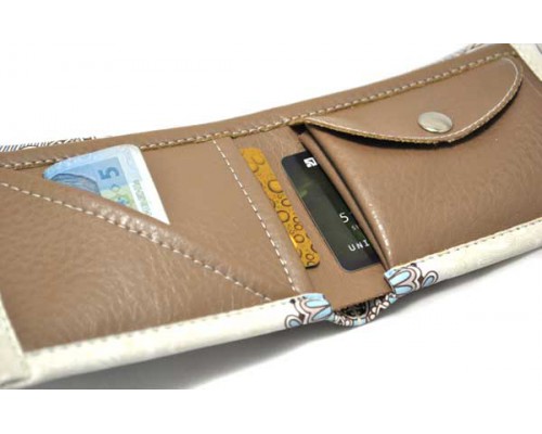 Стильный кошелек "Турецкий узор голубой" 