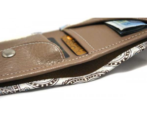 Стильный кошелек "Турецкий узор голубой" 