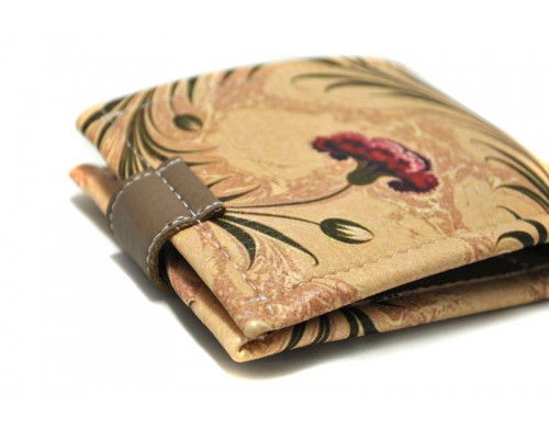 Женский кошелек "Бордовый цветок. Картина на воде"