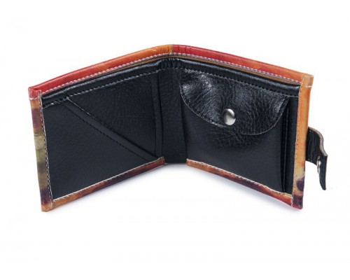 Удобный компактный кошелек "Авто на оранжевом фоне" 