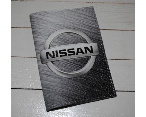 Обложка на автодокументы кожа -Nissan-