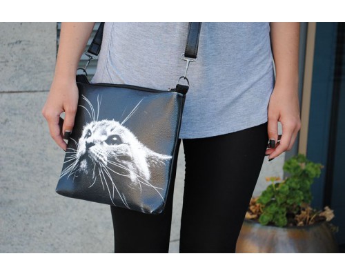 Женская сумка через плечо "Кот"