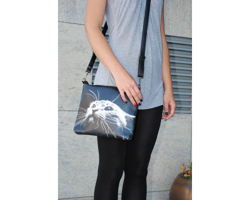 Женская сумка через плечо "Кот"