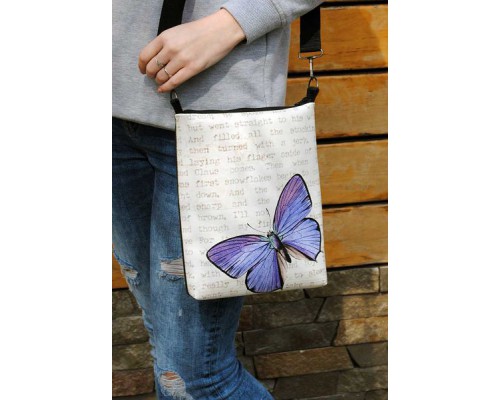 Женская сумка через плечо "Винтажна бабочка"