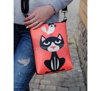 Женская сумка через плечо "Кот с воробьем" (ТОЛЬКО ДЛЯ ОПТОВОГО ЗАКАЗА)