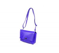 Женская сумочка из натуральной кожи синяя Skins Blue