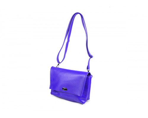 Женская сумочка из натуральной кожи синяя Skins Blue
