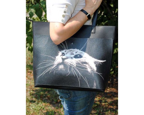 Женская сумка-шоппер "Кот"
