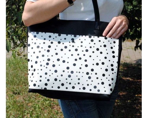 Женская сумка-шоппер "Горошек"