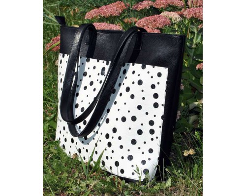 Женская сумка-шоппер "Горошек"