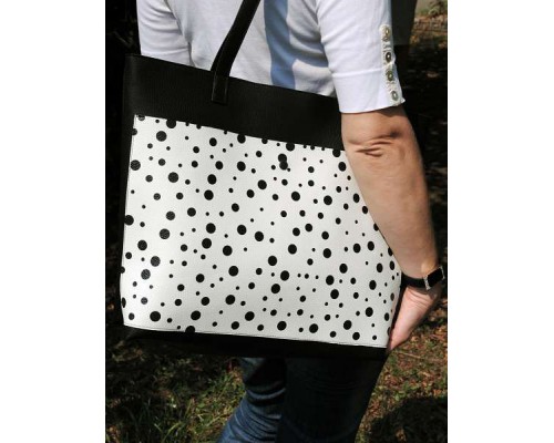 Женская сумка-шоппер "Горошек"