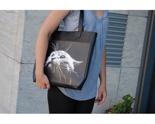 Женская сумка-шоппер "Кот"