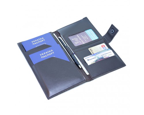 Тревел-кейс на 2 паспорта для авиабилетов "Шоколад"