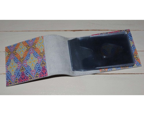 Кожаная визитница -Индийская-