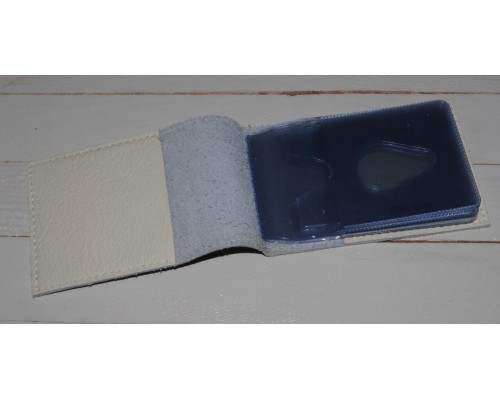 Кожаная визитница -Лесное озеро-